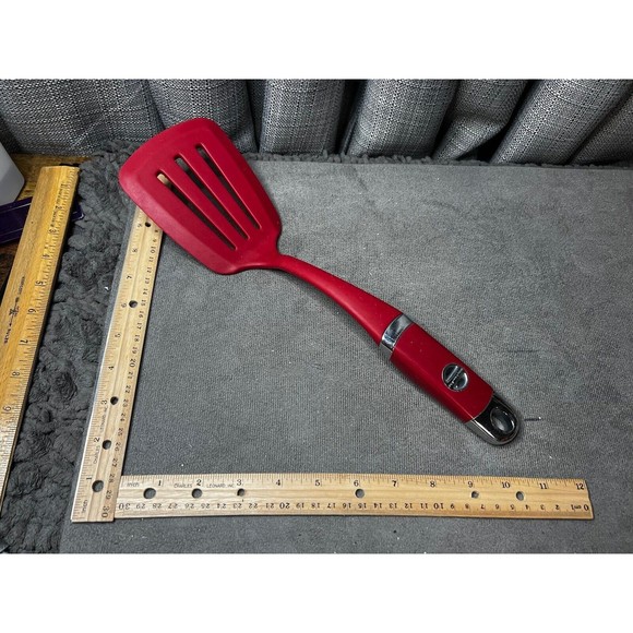 KitchenAid Empire Red Classic Slotted Turner Lifter Spatula Kitchen Utensil - Picture 6 of 7